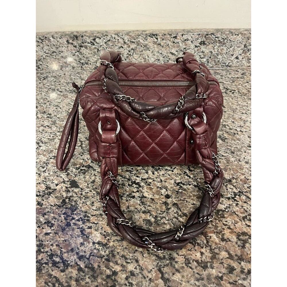 Chanel Distressed Lambskin Small Lady Braid Tote Brown SPB-JB 336541